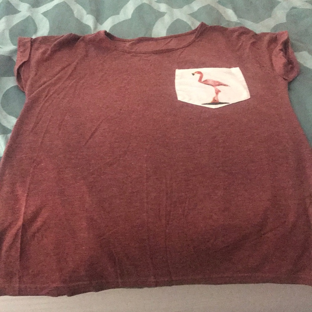 Flamingo flirty tee